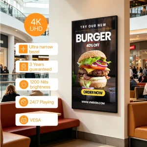 Commercial LCD Digital Signage 1200 Nits High Brightness Shopping Mall Floor Standing Kiosk With Modular Splicing Design