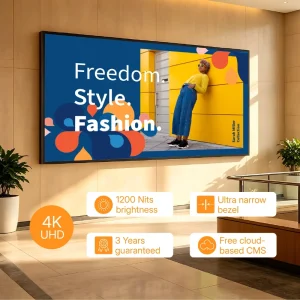 Commercial LCD Digital Signage 32 75 Inch High Brightness Hospital Waiting Area Video Wall With Advanced CMS Software