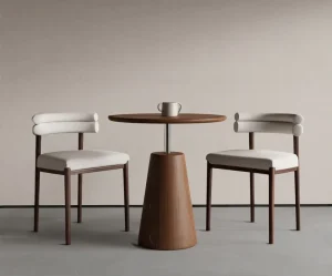 Commercial Medieval Style Solid Wood Negotiation Table and Chair Combination Dinning Table and Chair