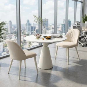 Commercial and Home Sintered Stone Dining Table and Chair Set