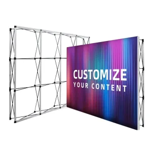 Compact Pop Up Stand Display Retractable Banner Foldable Aluminum Alloy Advertising Display Stand Pop Up Exhibition Stand