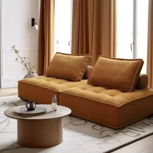 Compact Sponge Modular Sofa Single- and Two-Person Tofu Block Sofa