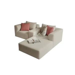 Compressed Foam Boneless Modular Sofa Bed with Tool-Free Assembly