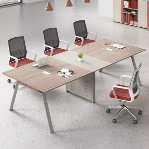 Contemporary Wood Conference and Negotiation Table with Desk Chair Combination for Home Office