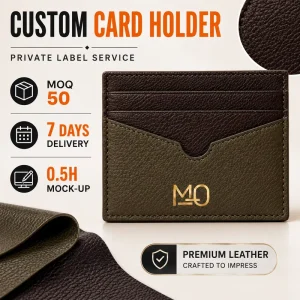 Contrast Color Minimalist Business Card Holder With V Shape Pocket Design for Boutique Gifts and Daily Carry Accessory Retail