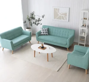 Corduroy Fabric Three-Seat Modular Sectional Sofa for Apartments and Hotels