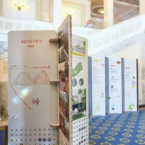 Corrugated Advertising Board with Frame for Indoor Exhibition Display Stand Cultural Wall and Background Display