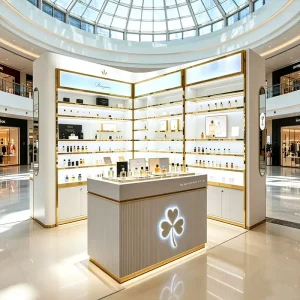 Cosmetics, Makeup, Perfume, and Skincare Display Cabinet and Rack
