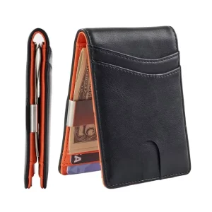 Cossni New Business Small RFID Men Card Holder Wallet Custom logo Box Packaging Mens Minimalist Carbon Fiber Wallet Bifold