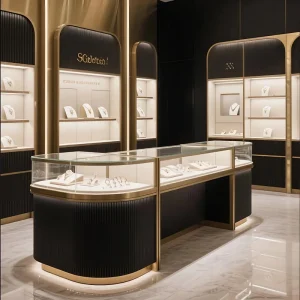 Counter Top Glass Jewelry showcase Jewelry Display case Cabinet with Lock Jewelry Booth Exhibition