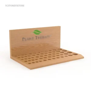 Countertop Bamboo Wood Essential Oil Cosmetic Display Rack