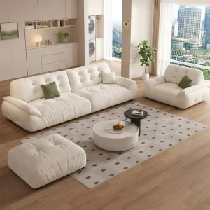 Cream Style Cloud Sofa Set Soft Modern Module Living Room Sofas for Home Unique Designer Sofas High quality Sofa