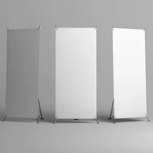 Curved Aluminum Alloy X Banner Stand with Polyester Banner 60*160cm 80*180cm Adjustable Portable Weatherproof