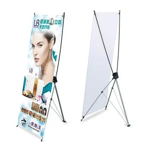Curved Aluminum Alloy X Stand with Polyester Banners for Trade Show Display Weatherproof Floor Model