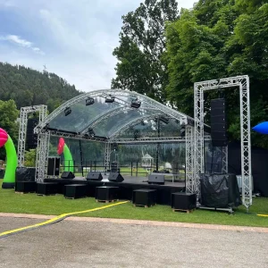 Curved Aluminum Outdoor Event Truss System for Hanging Speakers