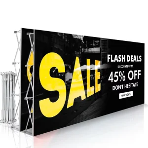 Curved Fabric Pop-Up Wall Display Banner Stand and Backdrop