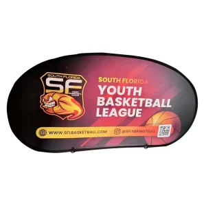 Curved Pop-Up Banner A-Frame Sign Folding Banner Stand Portable