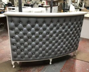 Curved Reception Desk for Hair Salon Boutique QZ-P723