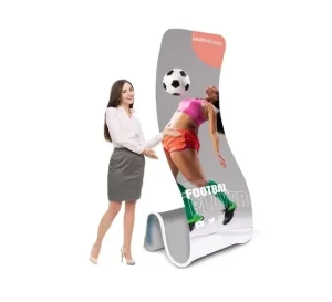 Curved Snake Tension Fabric Display Stretch Banner Stand