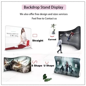 Curved Snake Tension Fabric Display Stretch Banner Stand