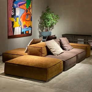 Cushion Back Fabric Modular Sofa Set