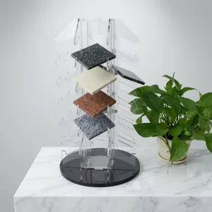 Cushioning Acrylic Rotatable Sample Display Rack
