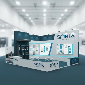 Custom 10 x 10 Feet Portable Dye Sublimation Tension Fabric Exhibition Stand and Backdrop Booth