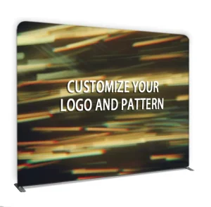 Custom 10ft Eco Friendly Portable Backdrop Stand Digital Printing Tension Fabric Display Banner for Exhibition Media Wall