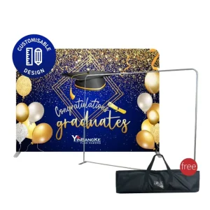 Custom 10×8 Tension Fabric Foldable Exhibition Display Stand with Pop-Up Rack