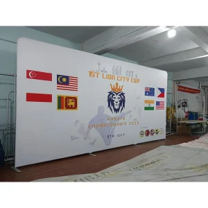 Custom 10x8ft Tension Fabric Display Single-Sided Backdrop Banner Event Booth Stand