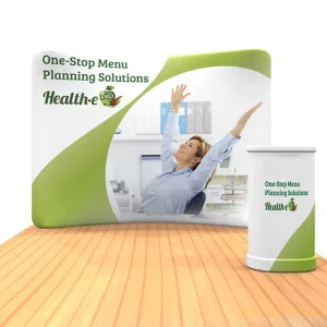 Custom 3×3/3×4 Straight Tension Fabric Pop-Up Display Stand