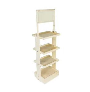 Custom 4-Tier Wood Floor-Standing Display Stand for Retail Stores