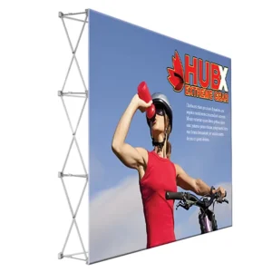 Custom 8*20ft Portable Pop Up Display Stand Aluminum Alloy Tension Fabric Backdrop Automotive Trade Shows Promotional Pop Up