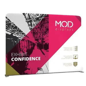 Custom 8×8 Media Exhibition Event Pipe and Drape Trade Show Backdrop Stretch Banner Stand Tension Fabric Display Wall