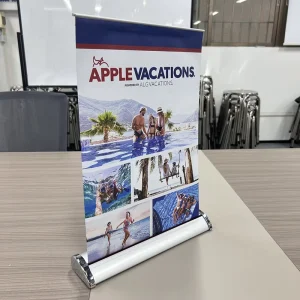 Custom A3 A4 Portable Lightweight Aluminum Retractable Roll-Up Banner Stand