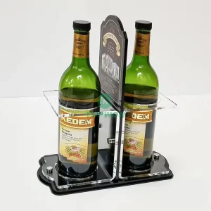 Custom Acrylic Counter Display Rack for Whisky, Vodka, Beer, and Wine