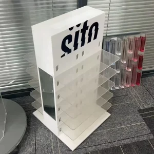 Custom Acrylic Eyewear Display Stand with Glass Shelves