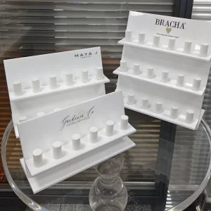 Custom Acrylic Jewelry Display Stand Multi-Tier Ring Holder Rack Minimalist Retail Countertop