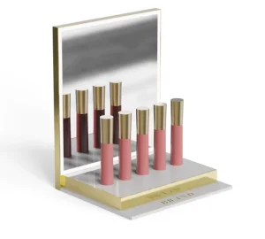 Custom Acrylic Lipstick and Makeup Display Rack for Beauty Salon