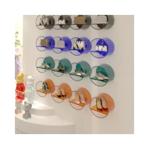 Custom Acrylic Wall Display Rack and Cabinet for Shoes and Handbags