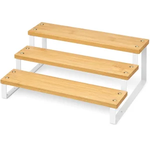 Custom Acrylic and Wooden Display Stand 3 Step Transparent Display Stand Wooden Stand for Display From Top Manufacturer