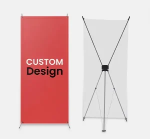 Custom Adjustable Aluminum Alloy X Banner Display Stand for Trade Shows