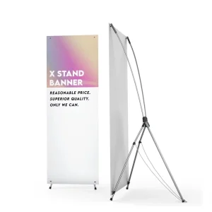 Custom Adjustable PVC PP Waterproof UV Proof X Stand Banner Display 2×5 Feet for Marketing Promotion