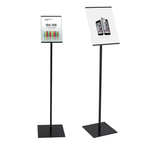 Custom Adjustable Powder-Coated Metal Floor Standing Display Rack for Retail Brochures