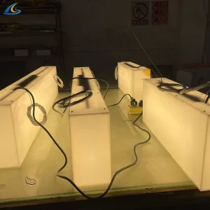 Custom Advertising Luminous LED Light Box Sign Board Black Edge Acrylic Door Sign Wall Mounted LED Lightbox for Night Club Store