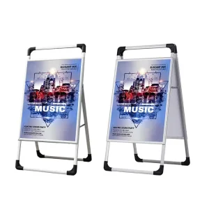 Custom Aluminum Alloy Double-Sided Portable Outdoor A-Frame Poster Stand