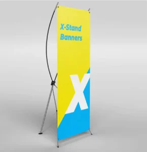 Custom Aluminum Alloy X Stand Banner Trade Show Booth Adjustable Display Rack for Shopping Discount Store Advertising