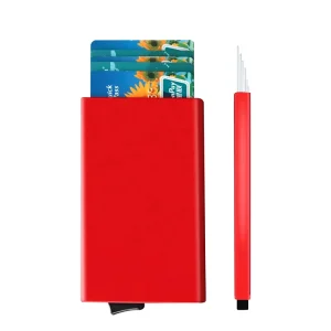 Custom Aluminum Business Card Holder for Wallet for Men Women RFID Blocking Slim Credit Card Holder Automatic Smart Wallet