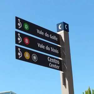 Custom Aluminum Business Pylon Signs Shopping Mall Outdoor Light Box Display Board Way Finding Advertising Signage