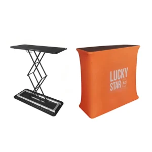 Custom Aluminum Exhibition Counter Portable Pop-Up Table Display for Indoor and Outdoor Use